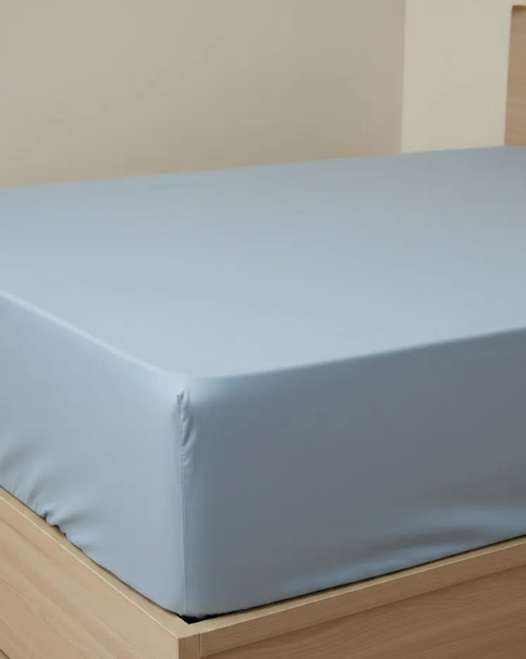 Sabana  de cajón 1 pieza  (Individual, Azul)