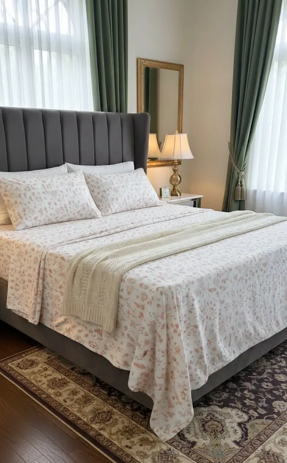 Sabanas Botanical Floral, 4 piezas (Queen)