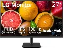 LG Monitor de computadora IPS FHD de 27 pulgadas (1920 x 1080), frecuencia de actualización de 100 Hz, tiempo de respuesta de 5 ms, estabilizador negro, punto de mira y sincronización de acción