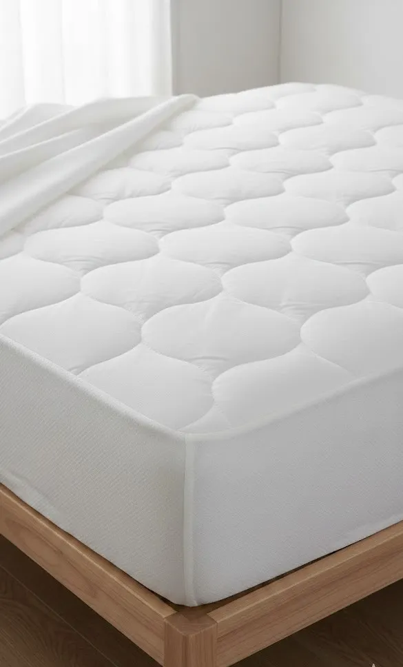 Protector acolchado para colchón 100% algodón orgánico (Matrimonial)